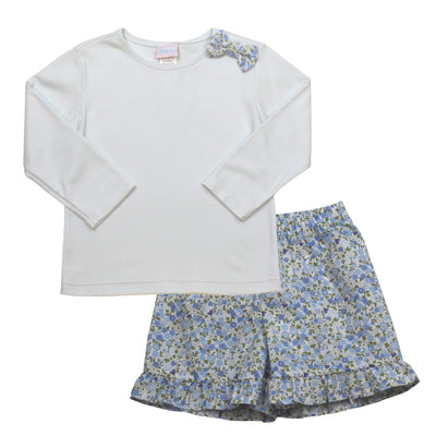 Ashtyn Bow Blouse and Floral Shorts Set Lullaby Set