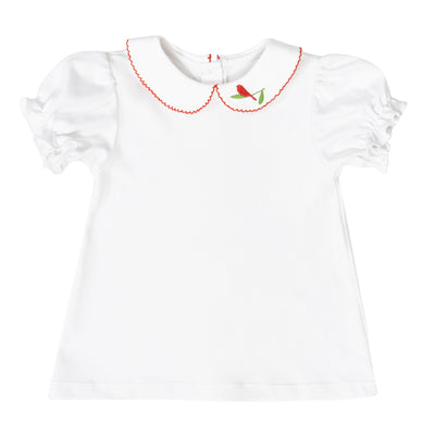 Better Together Blouse in White Knit/Cardinal Lullaby Set