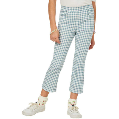 Button Closure Checkered Pants Hayden Girls