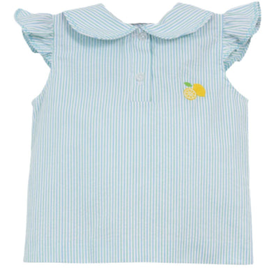 Lemon Embroidered Rounded Collar Blouse Zuccini Kids