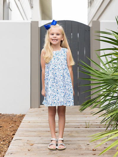 Darby Blue Floral Dress The Oaks