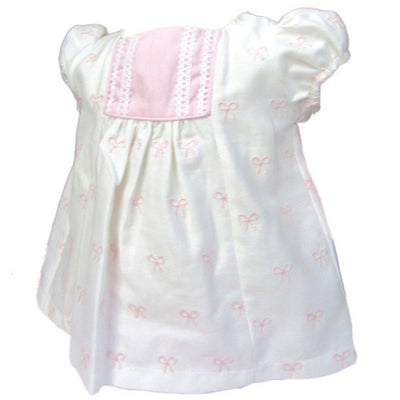 2 Piece White Dress with Pink Bow Detailing Will'beth