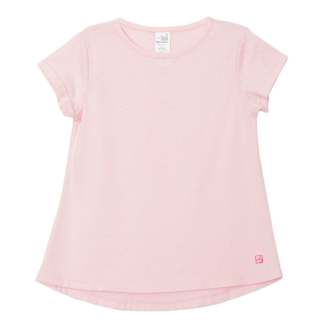Bridget Basic Knit Tee - Light Pink Set