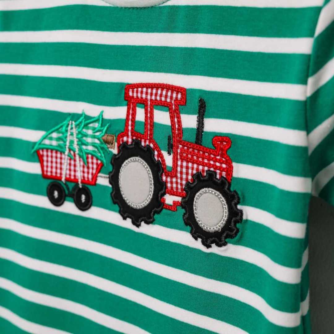 Christmas Tractor Appliqué Shirt Trotter Street Kids