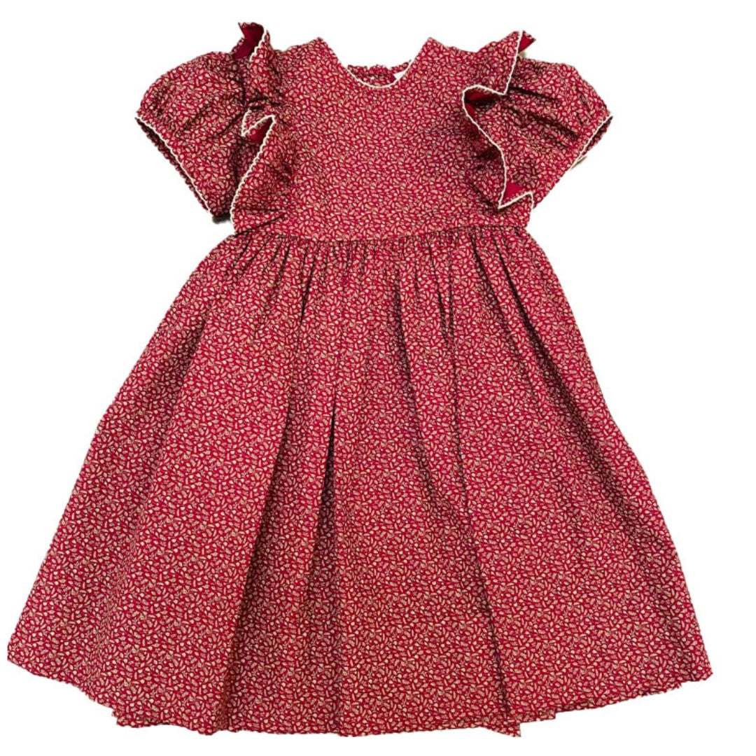 Cranberry Mini Floral Dress Lulu Bebe