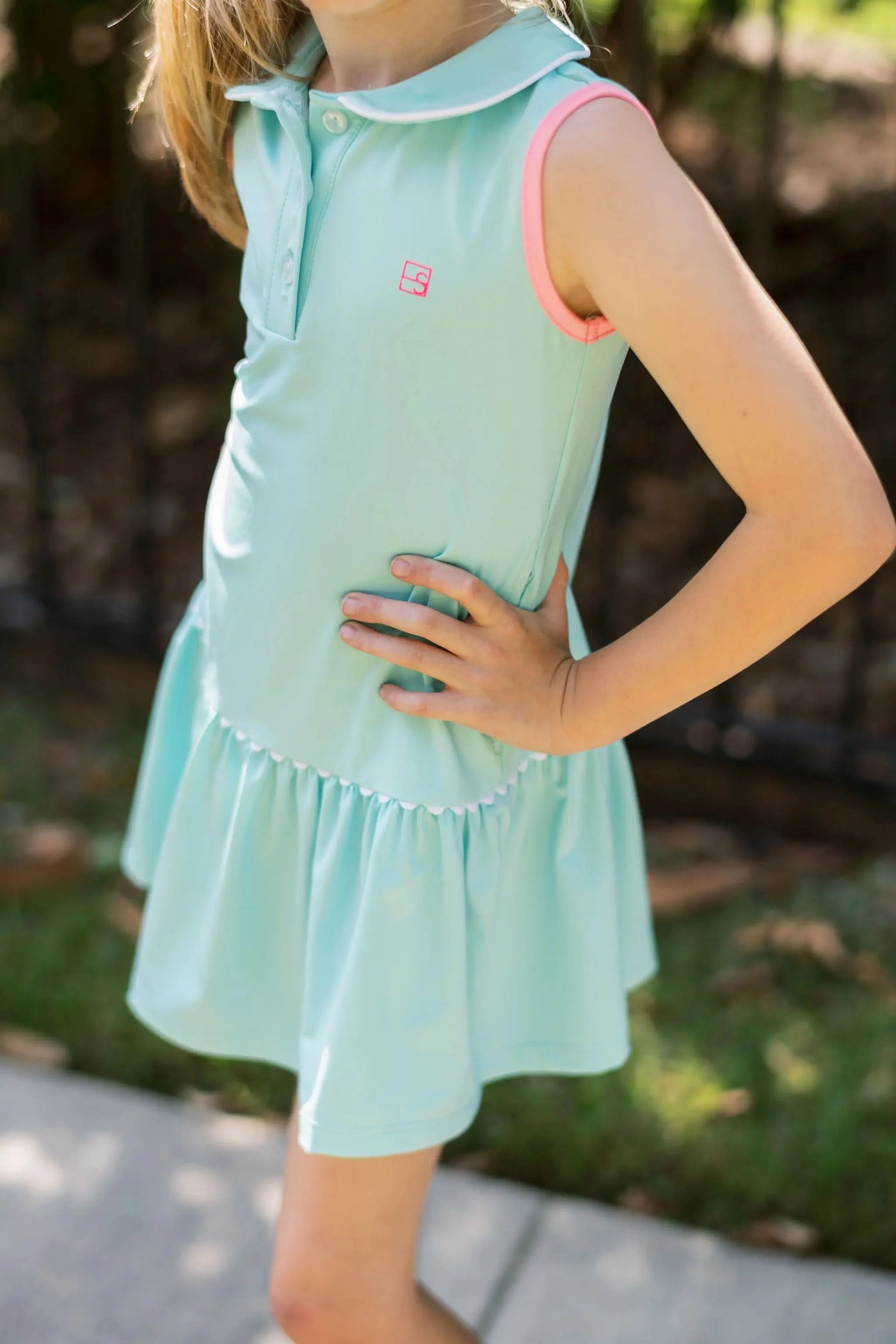 Darla Dress - Turquoise/Pink Set
