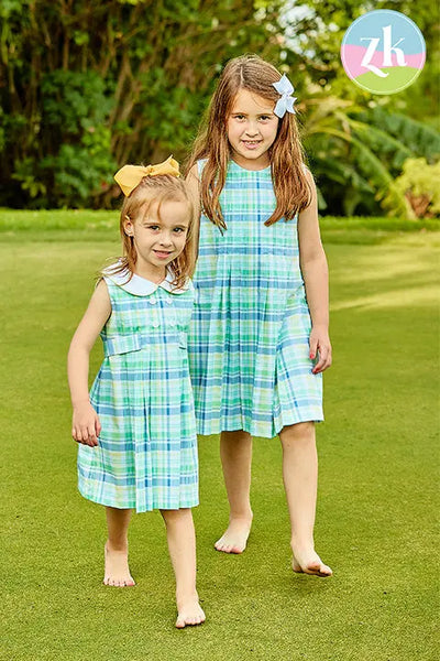 Garden Plaid Leana Dress Zuccini Kids