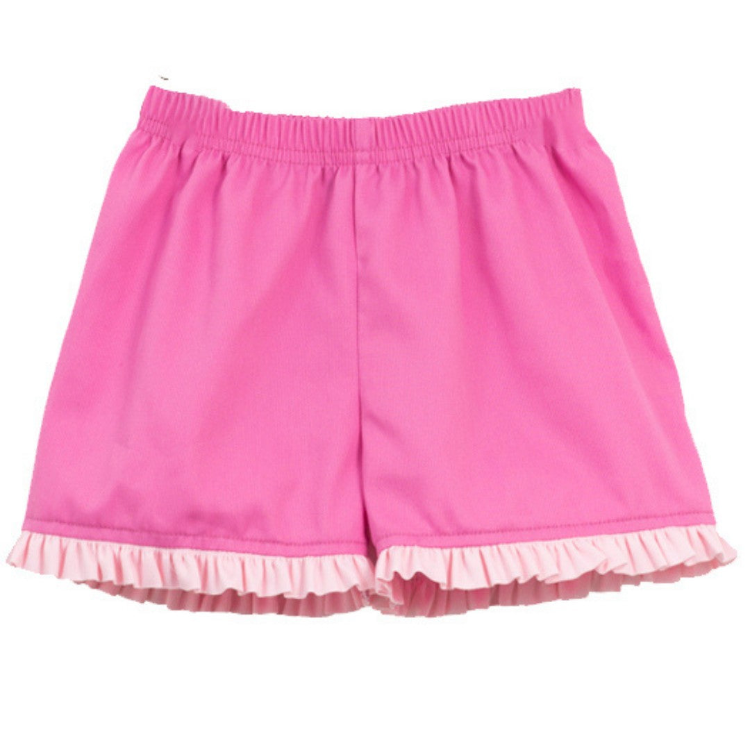 Girls Ruffled Fuchsia Pique Shorts – Ella Claire & Co.