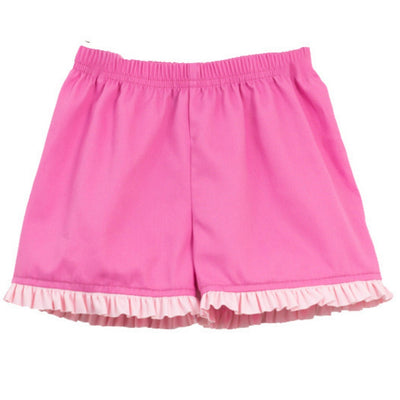Girls Ruffled Fuchsia Pique Shorts Zuccini Kids