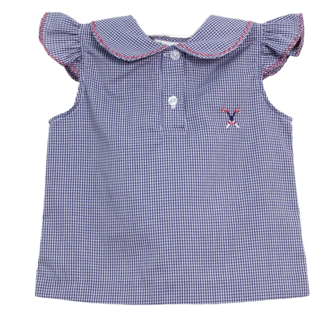 Golf Embroidered Rounded Collar Blouse Zuccini Kids