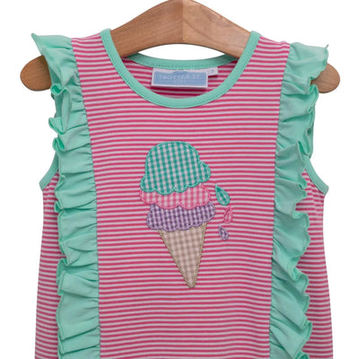 Ice Cream Appliqué Ruffle Dress Trotter Street Kids