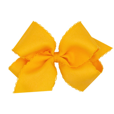 King Grosgrain Bow with Monotone Moonstitch Wee Ones