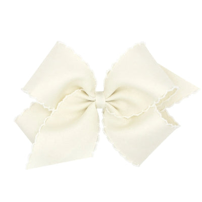 King Grosgrain Bow with Monotone Moonstitch Wee Ones