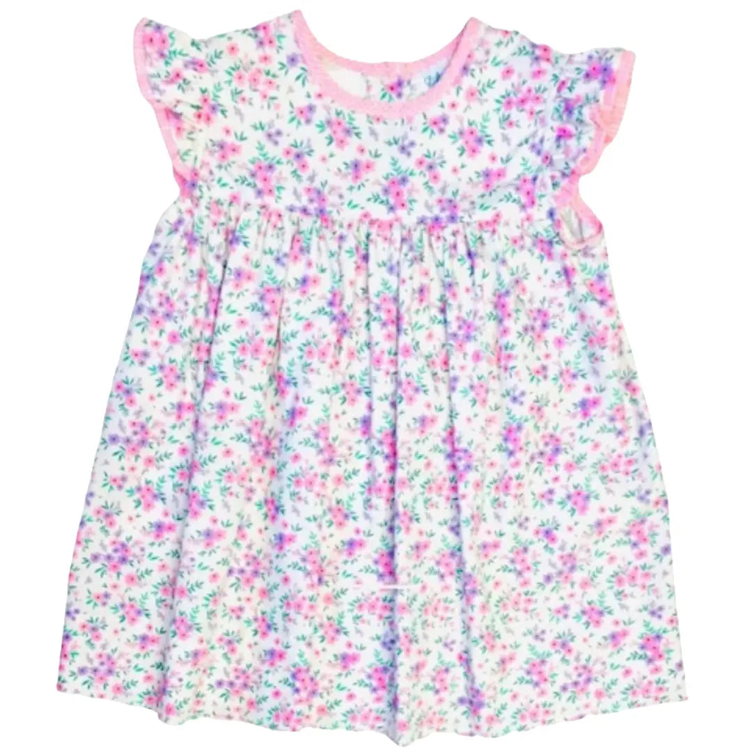 Kinley Lavender/Pink Floral Dress Lulu Bebe