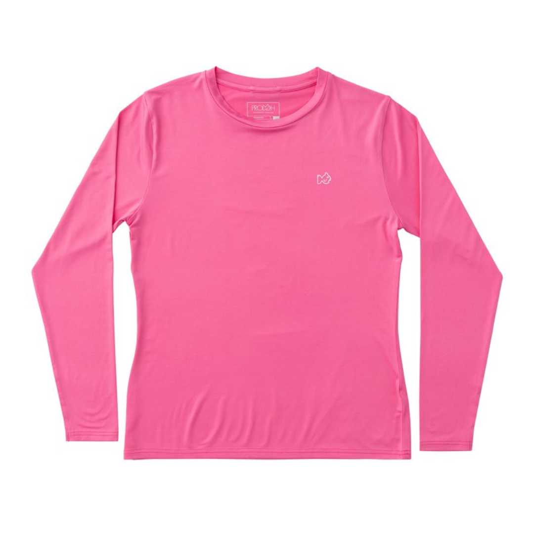Long Sleeve Performance T-shirt - Shocking Pink Prodoh