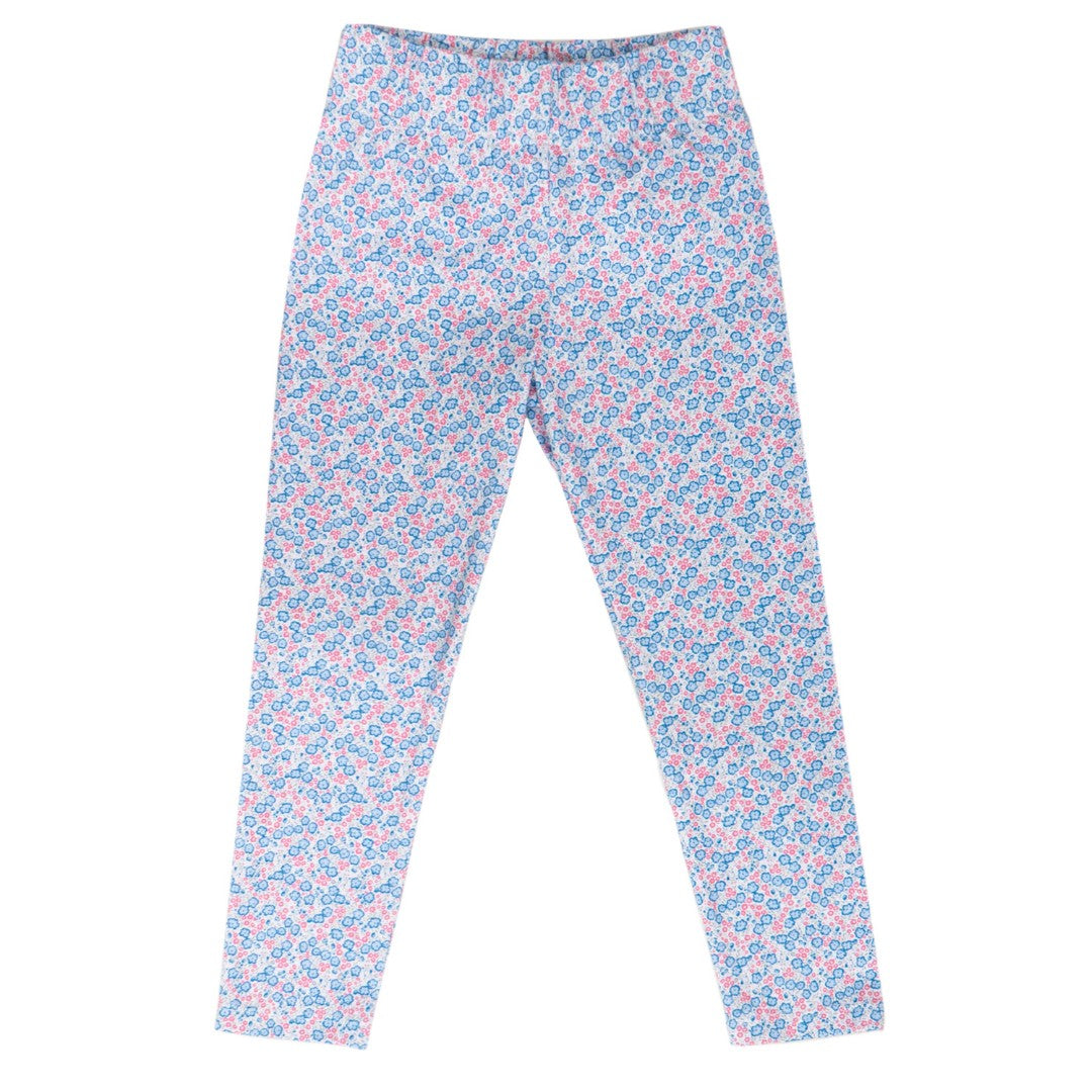 Lucy Legging - Pink & Blue Floral Knit Set