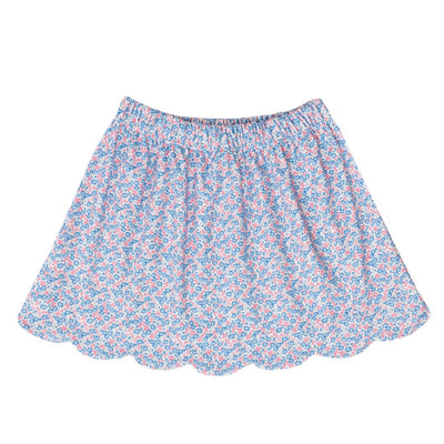 Robin Scalloped Skirt - Pink/Blue Floral Set