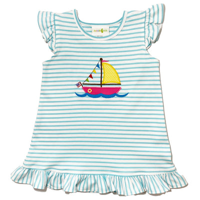 Sail Boat Appliqué Dress Zuccini Kids