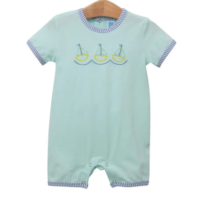 Sailboat Embroidery Romper Trotter Street Kids
