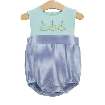 Sailboat Embroidery Sunsuit Trotter Street Kids
