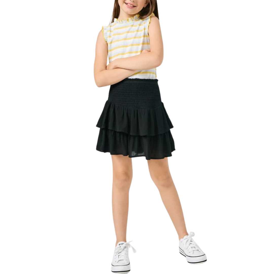 Smocked Ruffle Tiered Mini Skirt – Ella Claire & Co 