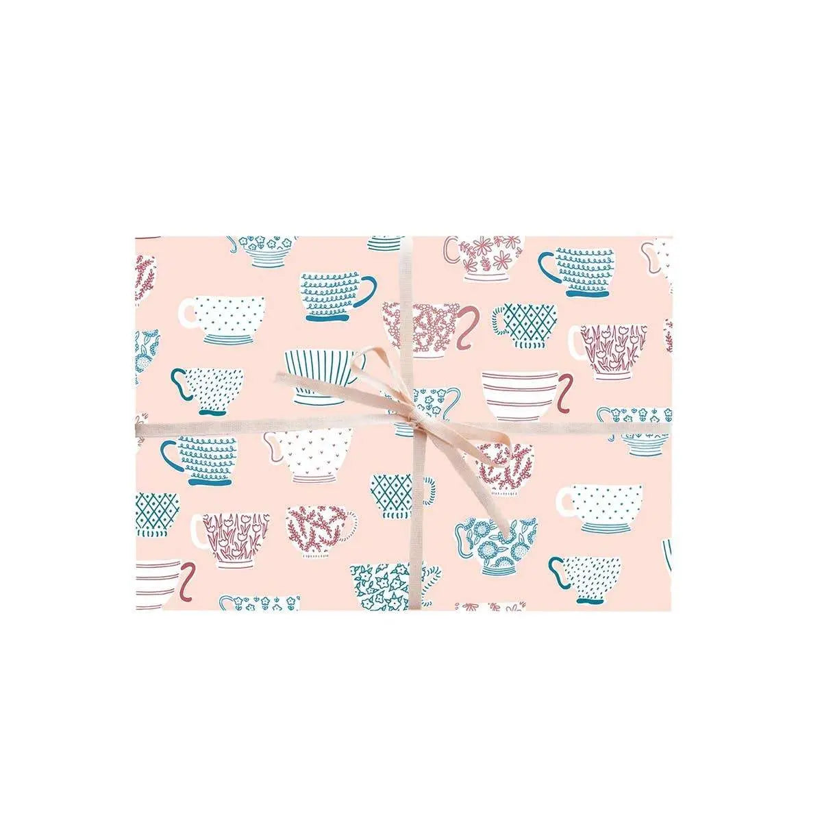 Tea Cups Gift Wrapping Ella Claire & Co.