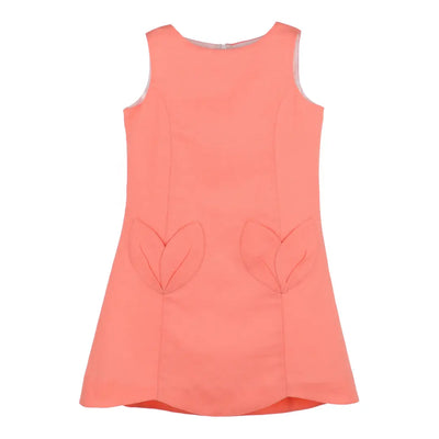 Tulip Pocket Dress in Coral Linen Gabby Girls