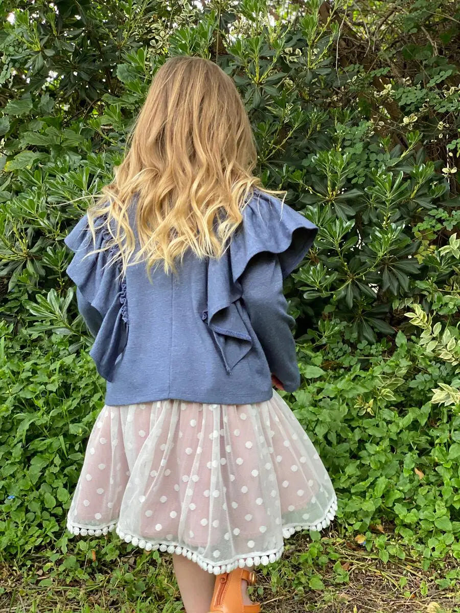 Violet Skirt in Ivory Vignette