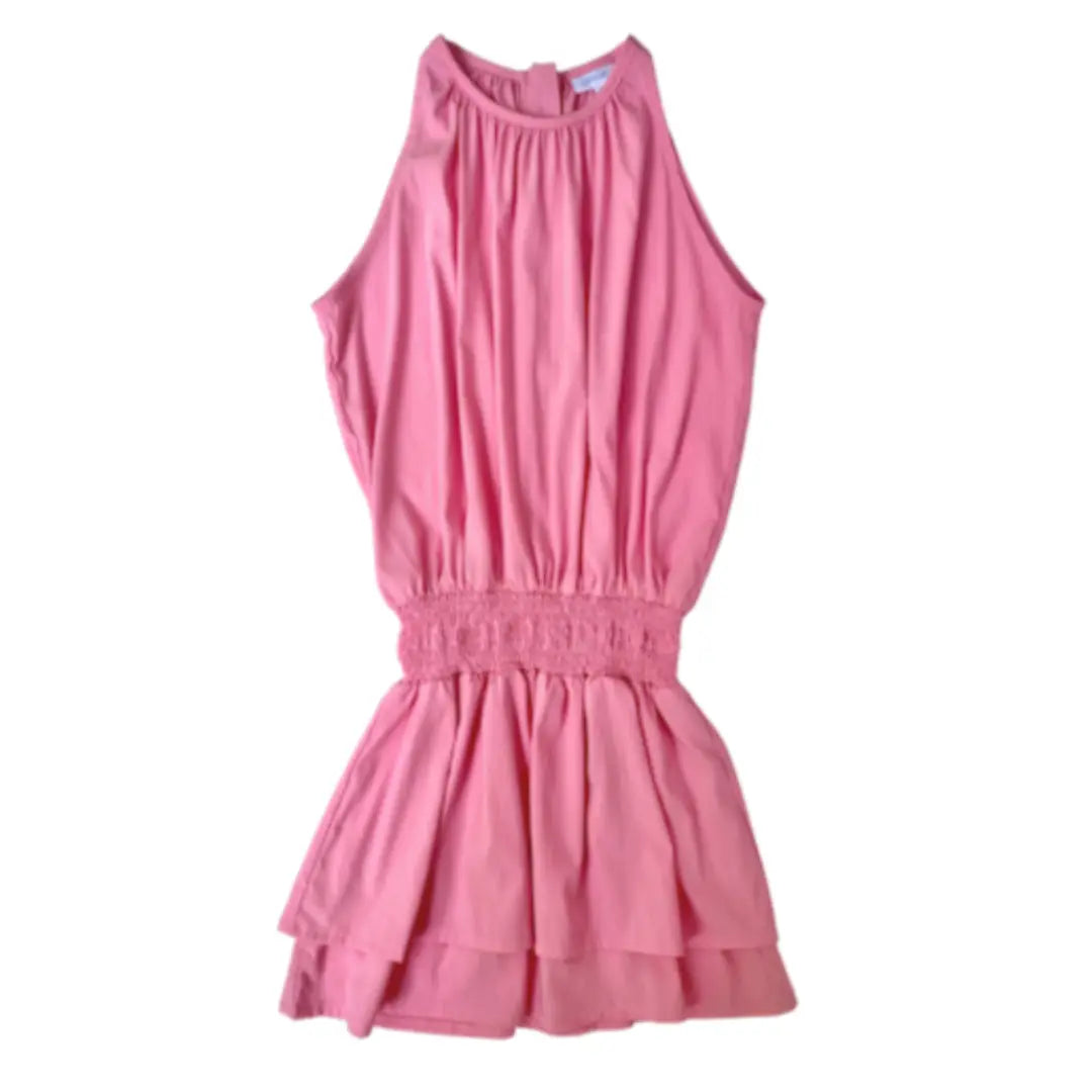 Wells Dress in Hot Pink Pleat
