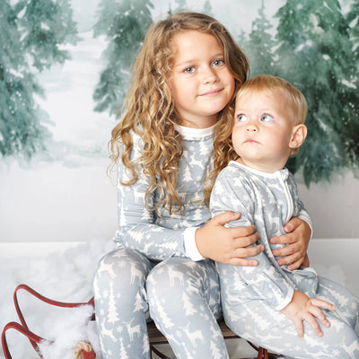 White Christmas Bamboo Pajama Set Emerson and Friends